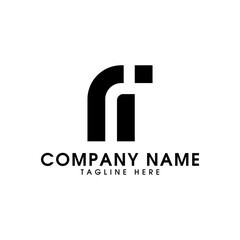 Modern vector design Logo Letter R and I