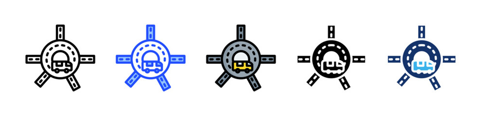 Round About Icon Collection With Multiple Styles