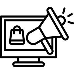 Advertising line icon