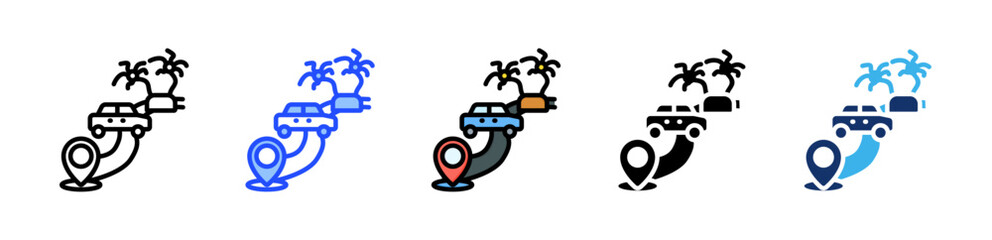 Destination Icon Collection With Multiple Styles