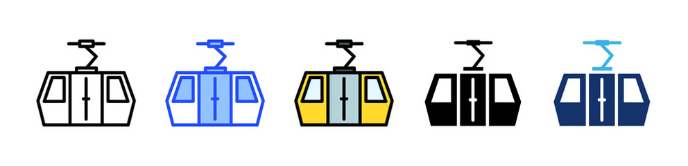 Gondola Icon Collection With Multiple Styles