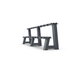 Gym Dumbbell Stand Isolated on Transparent Background