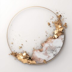 Modern artistic design featuring a marble texture with golden accents and abstract composition for elegant backgrounds and decor