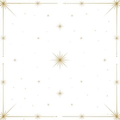 Elegant Gold Star Pattern on White Background Ideal for Holiday Decoration and Festive Celebrations in Various Design Projects