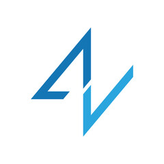 Modern vector design Logo Letter AV