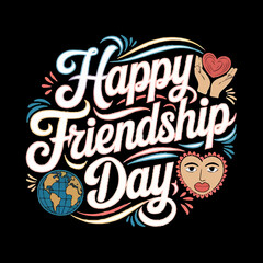 Friendship Day EPS Vector Typography Design for Creative Use