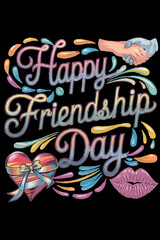 Obraz premium Friendship Day EPS Vector Typography Design for Creative Use