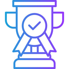 Quality line gradient icon