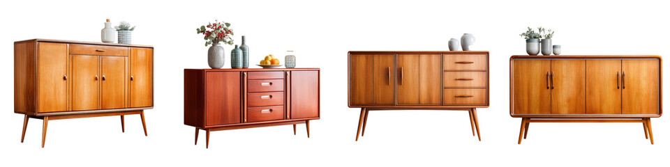 Retro Vintage Furniture and Decor Pieces for Home Storage and Display