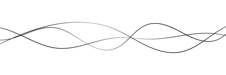 Curve wave seamless pattern. Thin line wavy abstract vector background. Curve wave seamless pattern. Line art striped graphic template. Vector illustration in white background . eps 10