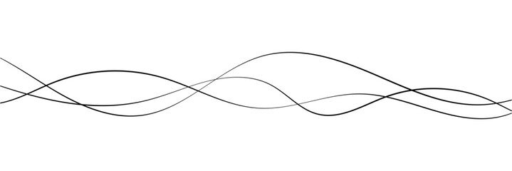 Curve wave seamless pattern. Thin line wavy abstract vector background. Curve wave seamless pattern. Line art striped graphic template. Vector illustration in white background . eps 10