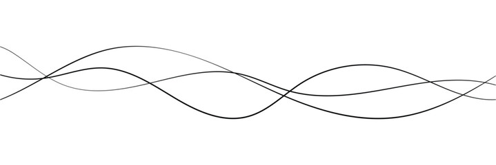 Curve wave seamless pattern. Thin line wavy abstract vector background. Curve wave seamless pattern. Line art striped graphic template. Vector illustration in white background . eps 10