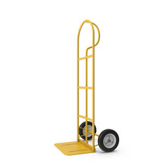 Yellow Hand Truck Dolly Isolated on Transparent Background