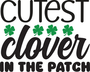 Obraz premium cutest clover in the patch svg