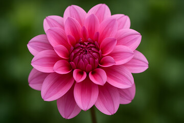 Fototapeta premium Pink Dahlia Flower Closeup: Vibrant Petal Details