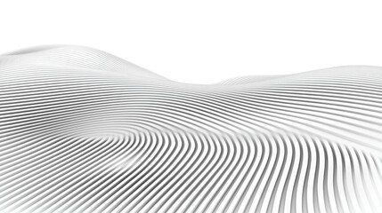 Abstract White Stripes on Black Background Creating Fluid Waves and Soft Texture Illusion in Design