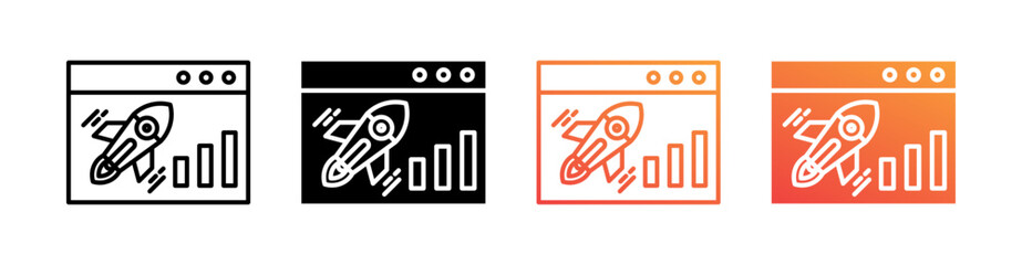 Startup Multiple Style Icon Set Collection 