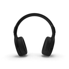 Black Wireless Over-Ear Headphones Isolated on Transparent Background
