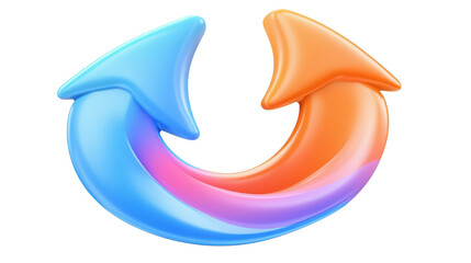 Colorful Circular Arrows Symbolizing Refresh Loop for Business and Technology Concepts in a Modern Style