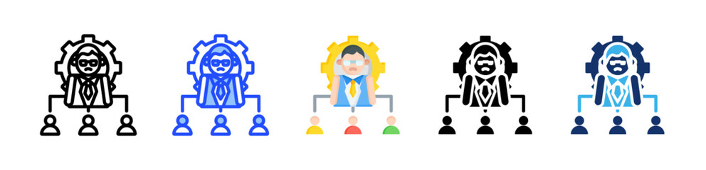 Manager Icon Collection With Multiple Styles