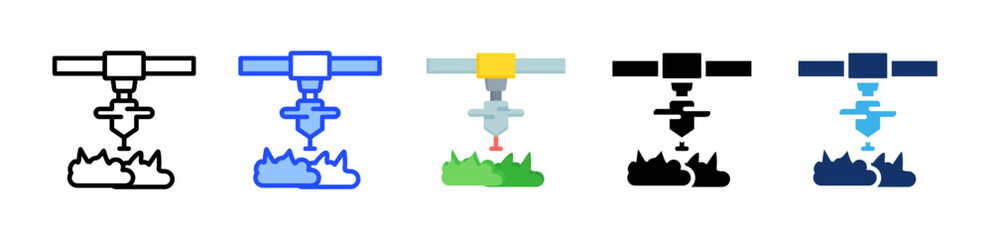 Sprinkler Icon Collection With Multiple Styles