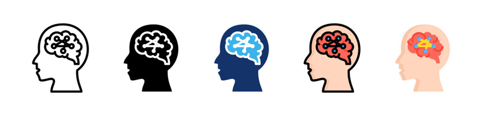 Neural Network Icon Collection With Multiple Styles