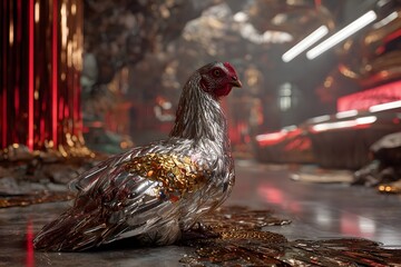 Resilient chicken in natural environment