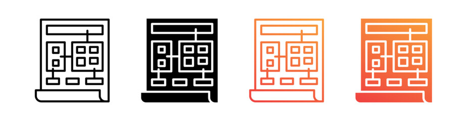 Storyboard Multiple Style Icon Set Collection 