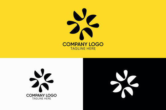 abstract flower icon, flower icon abstract fashion and beauty icon logomark, flower icon 