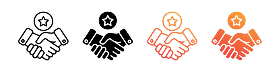 Obraz premium Deal Multiple Style Icon Set Collection 