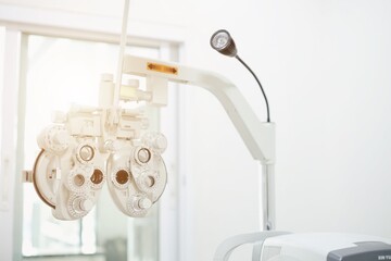 dental x ray, Phoropter for eye test, lenses glasses for eye check in optical store, health care, eye care concept, industry eye care 