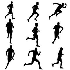 Set of Run man Vector File