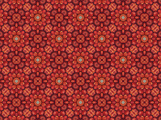 Seamless pattern in red color. Holiday season vibes background with high resolution, designed with a whimsical and enchanting ethnic theme