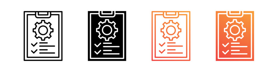 Management Multiple Style Icon Set Collection 