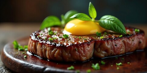 Seared steak, smoky flavor, fresh herbs, melted butter , fresh, recipe