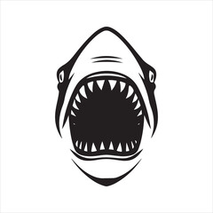 Aggressive Shark Head Vector Mascot