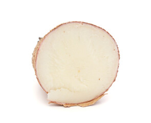 Close up of a yuca root isolated on a white background