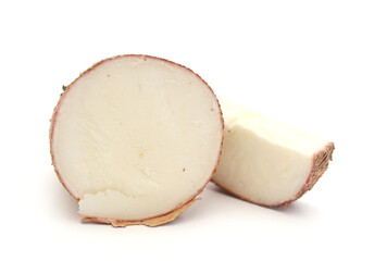 Yuca cassava roots isolated on white background