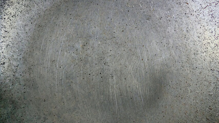 Aged Wok Surface, Textured Metal with Scars and Patina