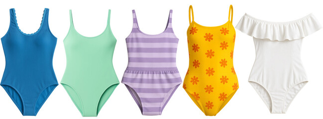 Stylish One-Piece Swimsuit Collection in Bright and Pastel Colors