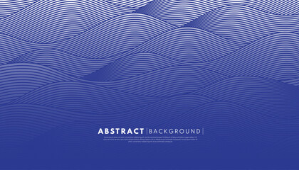 Abstract seamless pattern with blue waves. Vector illustration.