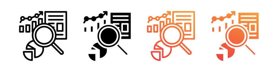 Research Multiple Style Icon Set Collection 