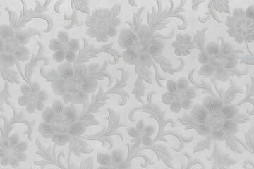 Elegant floral pattern background for design projects and wallpaper with subtle white flowers texture tile