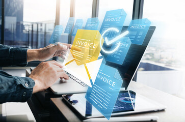  Invoice Control Center or AutoInvoice Hub,Financial report and banking management with E invoice bill.digital nline statements.c2c online money payment