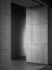 Architecture details Cement wall Tiles Geometric pattern indoor building Abstract background
