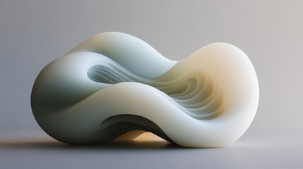 abstract organic 3D nature shape