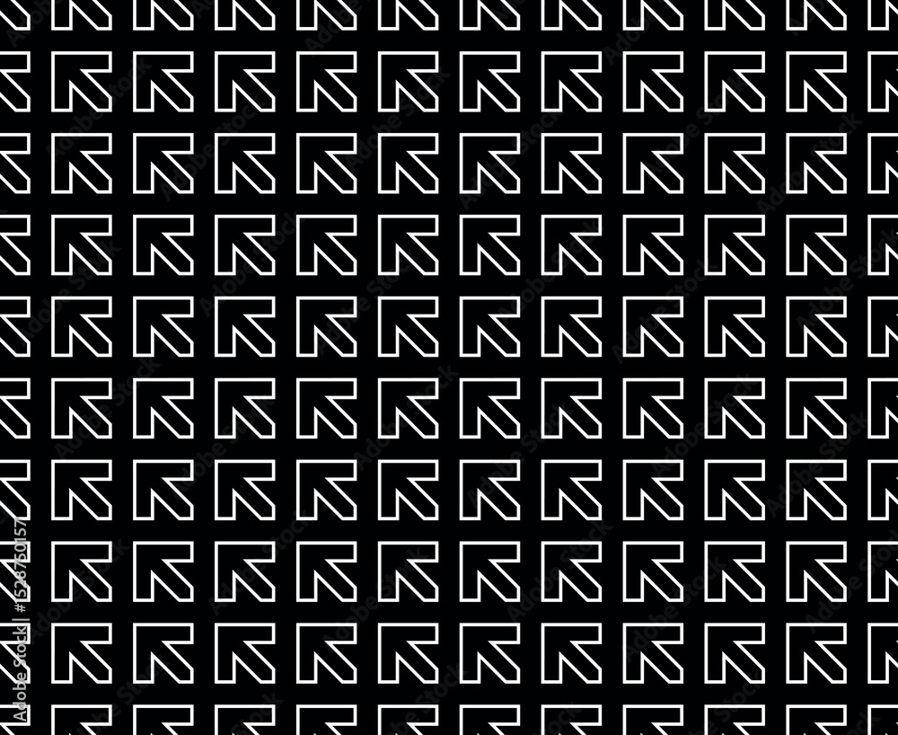 Poster Abstract geometric pattern. A seamless vector background. White and black ornament. Graphic modern pattern. Simple lattice graphic design.
