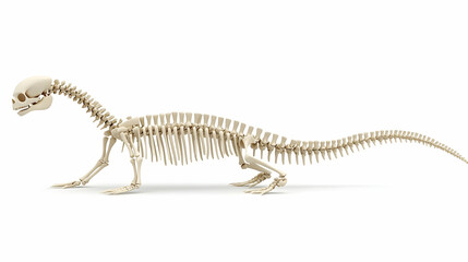Detailed Lizard Skeleton Illustration