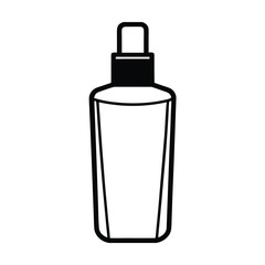 Simple line drawing of a bottle with dropper