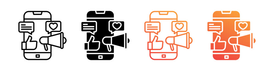 Marketing Multiple Style Icon Set Collection 